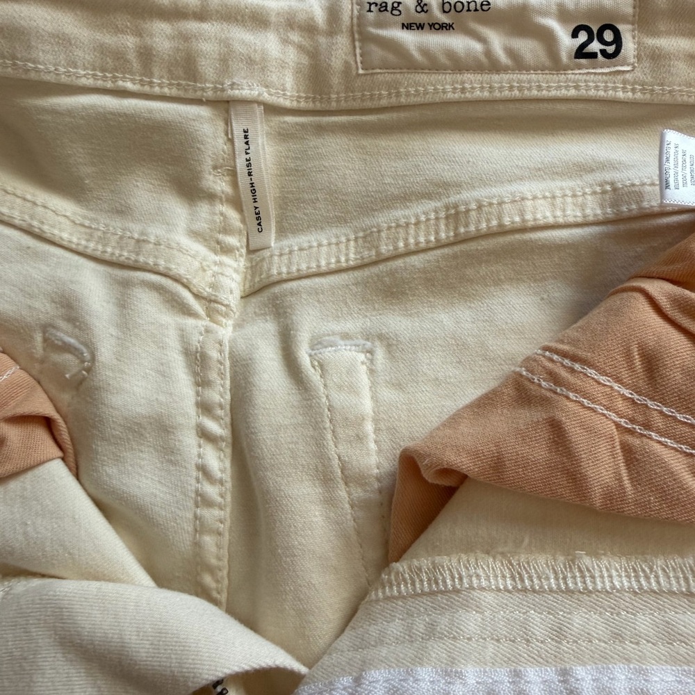 rag & bone Off-White Flare Jeans - Picture 6 of 12